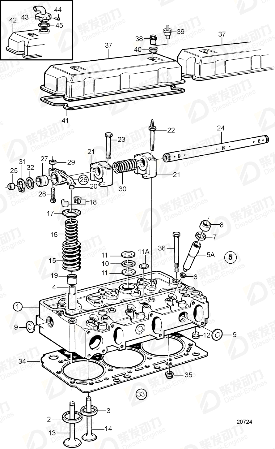 VOLVO Exhaust valve 3978766 Drawing